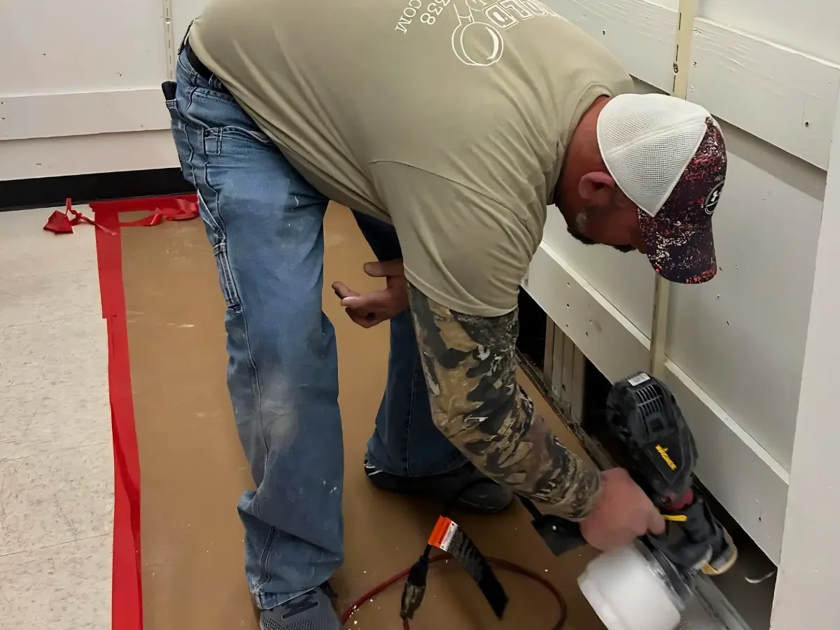 Mold Patrol at work during mold treatment