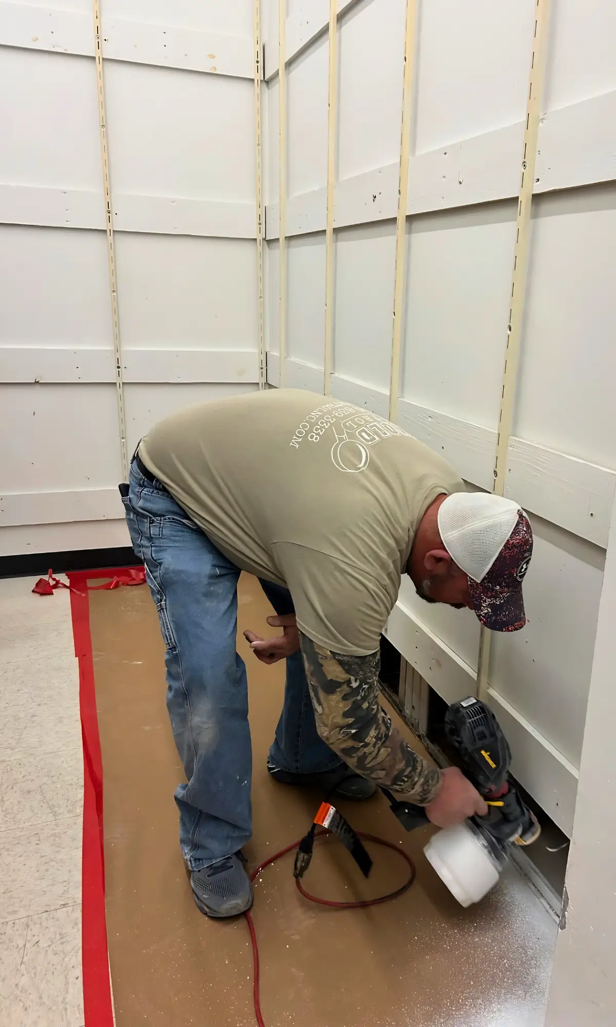 Mold Patrol at work during mold treatment